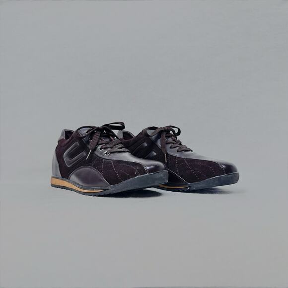 Vintage Bugarri Men’s Brown Elevated Sneakers - Size 7 (Height Increase: 3 In)